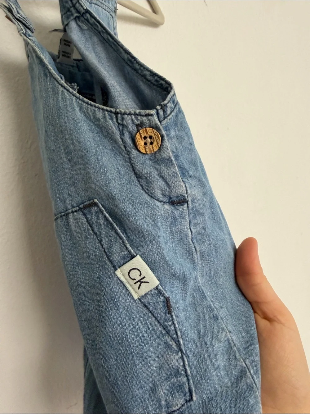 Calvin Klein Denim Blue Kids Overalls